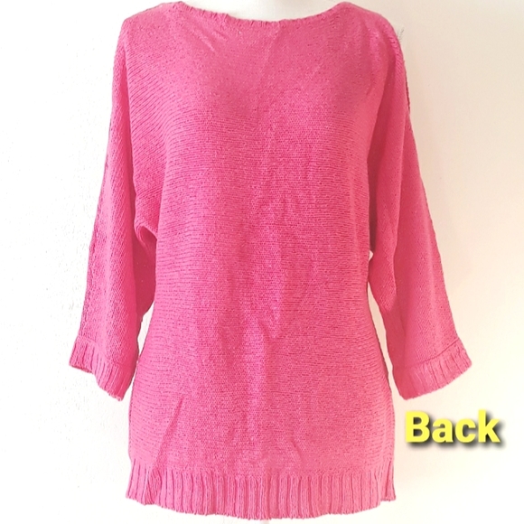 New York & Company Cold Shoulder Knit Sweater - Size Large Women's Pink Sweater - Picture 5 of 8